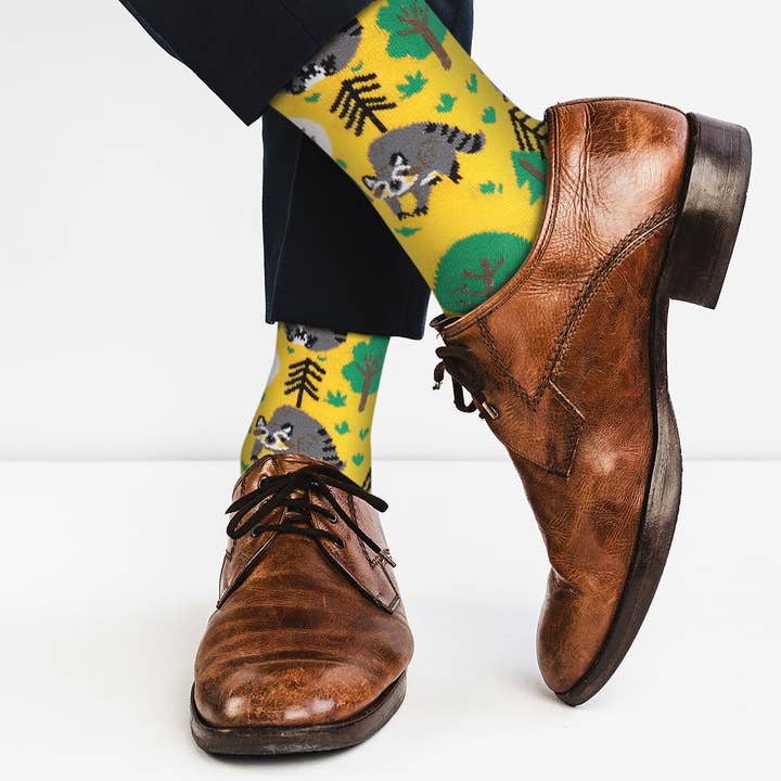 Real Sic – wholesale Socks – Unisex – Forest Raccoon Socks - Comfy Cotton for Men & Women