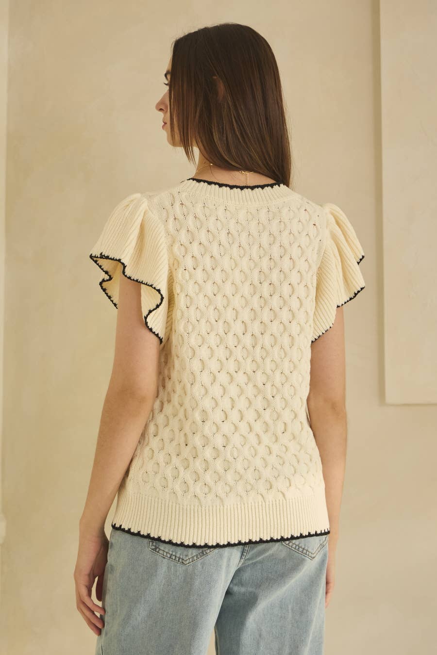 Oddi - Wholesale Gebreide top - Dames - Plus Solid Cable Knit1