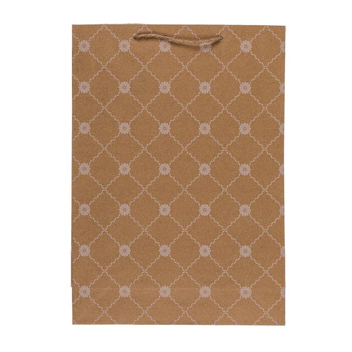 Out of the blue KG - Vendita all'ingrosso Buste regalo - Sacchetto in carta kraft con decorazione floreale2