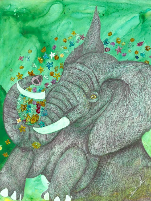 Vrede Olifant (Afrikaanse Olifant) voor wholesale door Freckled Illustrations