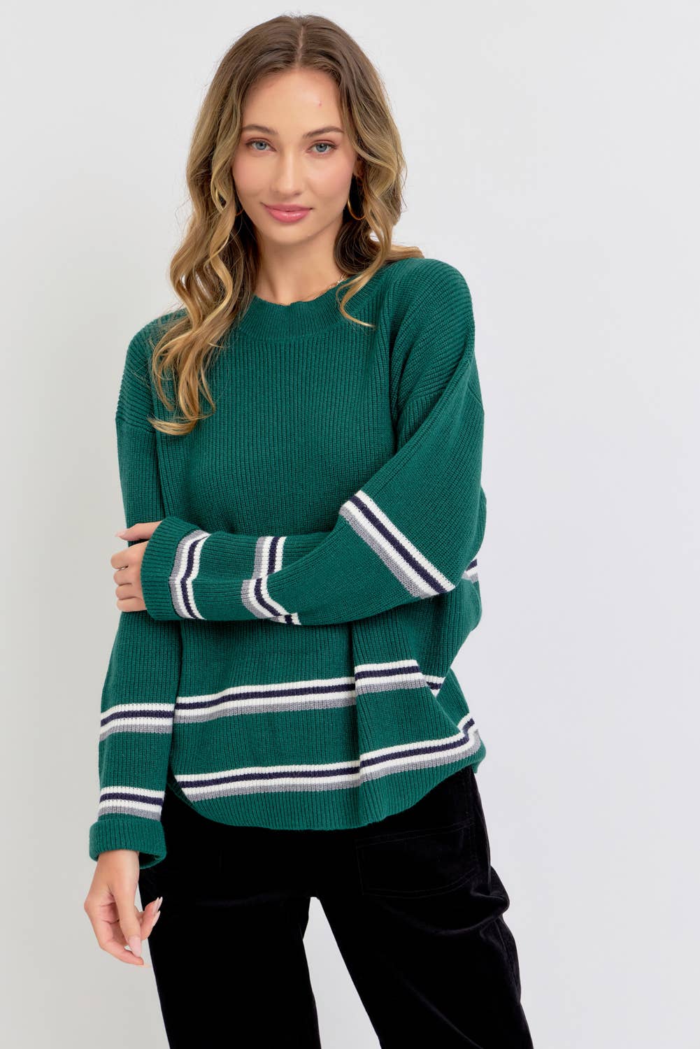 Sweet Lovely by Jen – Engroshandel Pullover - Dame – STRIBET STRIKTOP/SWEATER28