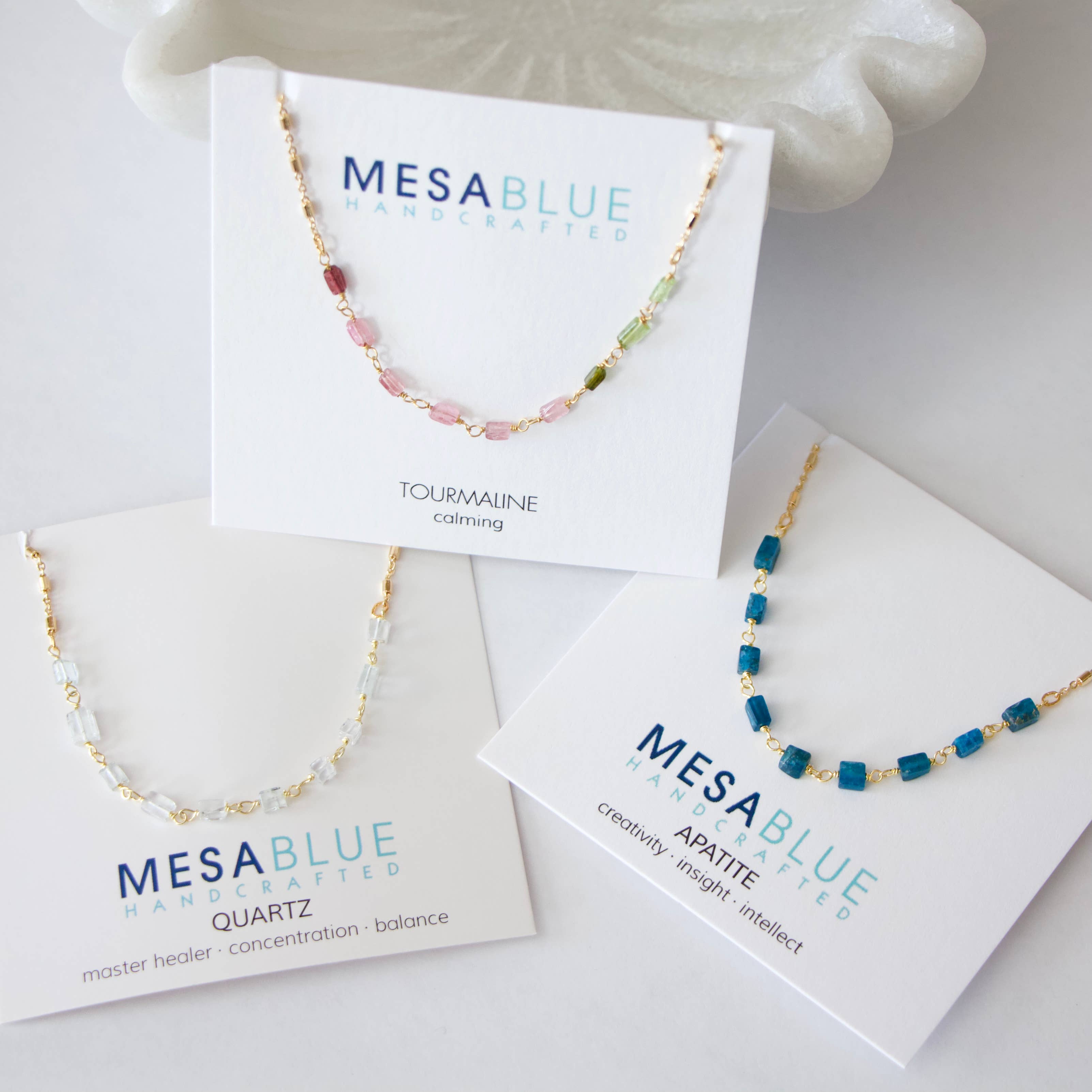 Mesa Blue - Wholesale Beaded/Pearl Necklace - Tourmaline Chip Necklace5
