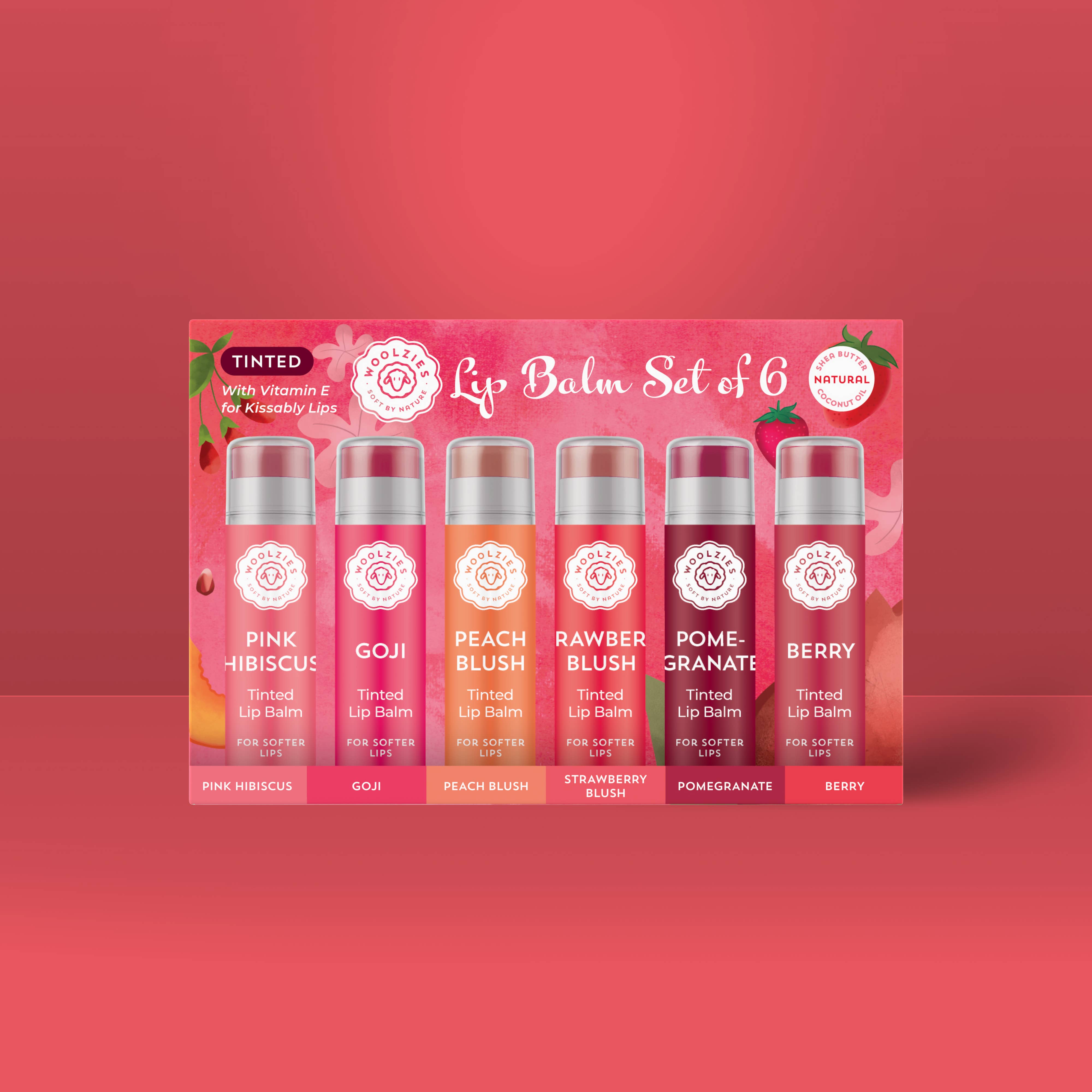 Woolzies - Wholesale Lip Balm Set - NEW Tinted Lip Balm Set of 6 0