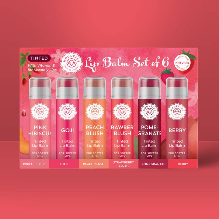 Woolzies - Wholesale Lip Balm Set - NEW Tinted Lip Balm Set of 6 0