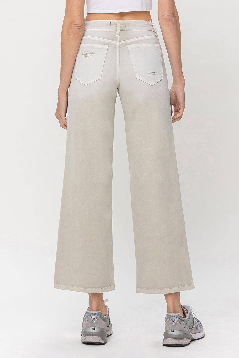 SAGE GREEN LOW RISE BAGGY WIDE JEANS V3391SG for wholesale on Faire5