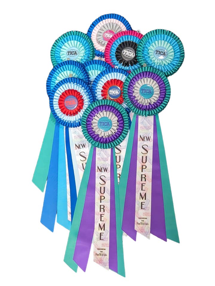 Supreme Rosettes for TICA Supreme Grand Champions for wholesale by FatPet Awards and Rosettes