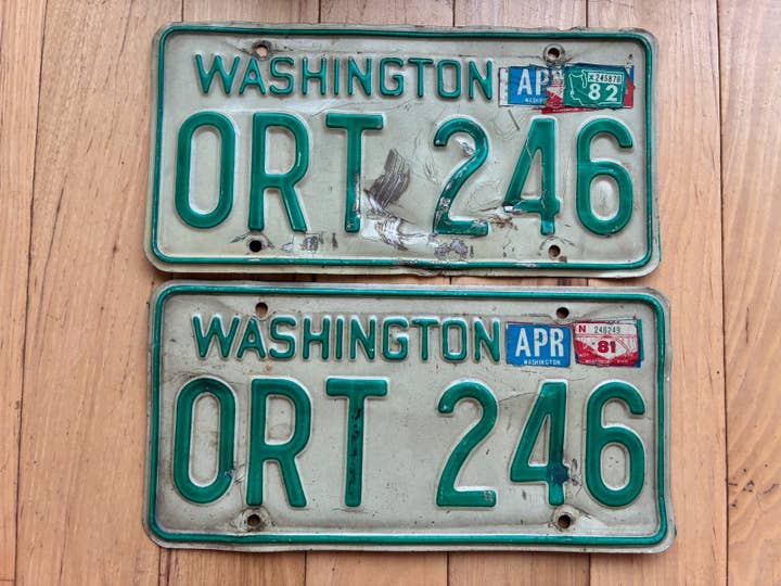1968 to 1982 Pair Of Washington State License Plates -Check With DOL For YOM for wholesale by RusticPlates