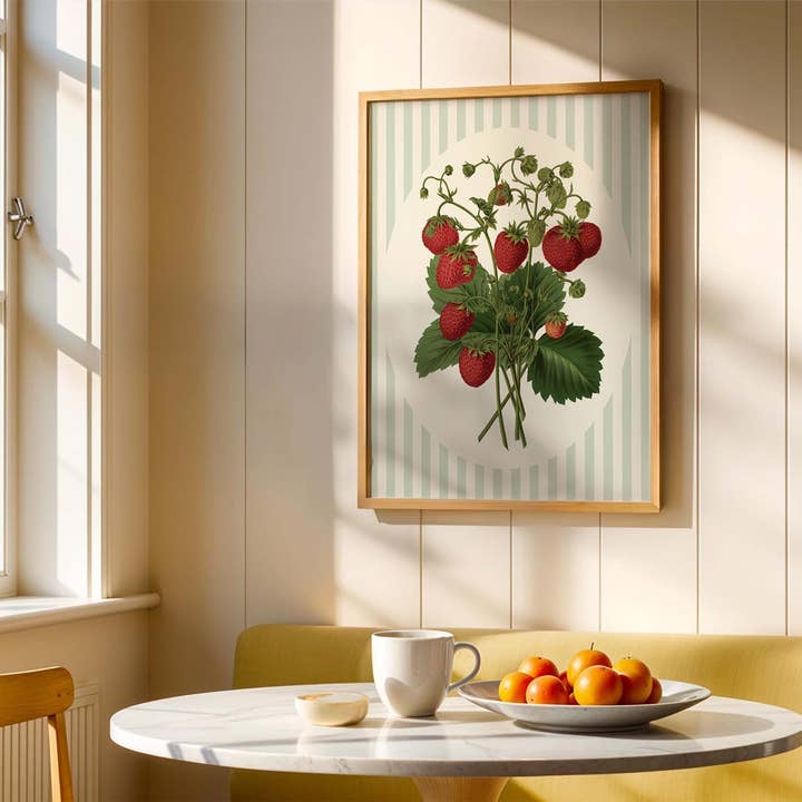 Newpencilbox Art - Wholesale Gallery Wall Set - Sage Green Fruit Trio – Botanical Kitchen Wall Art2