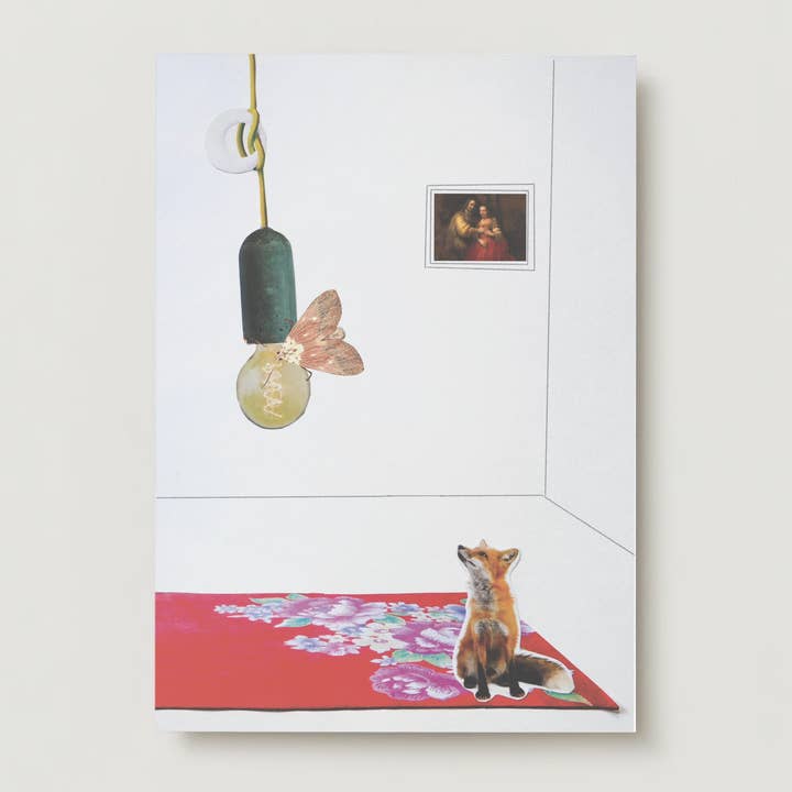 Fox animal collage Greeting card for wholesale by Studio Angelart