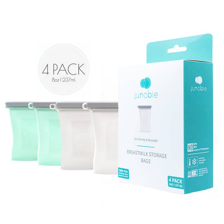 The Bundled 4-Pack Reusable Breastmilk Storage Bags-The Journey and Dallas for wholesale by Junobie