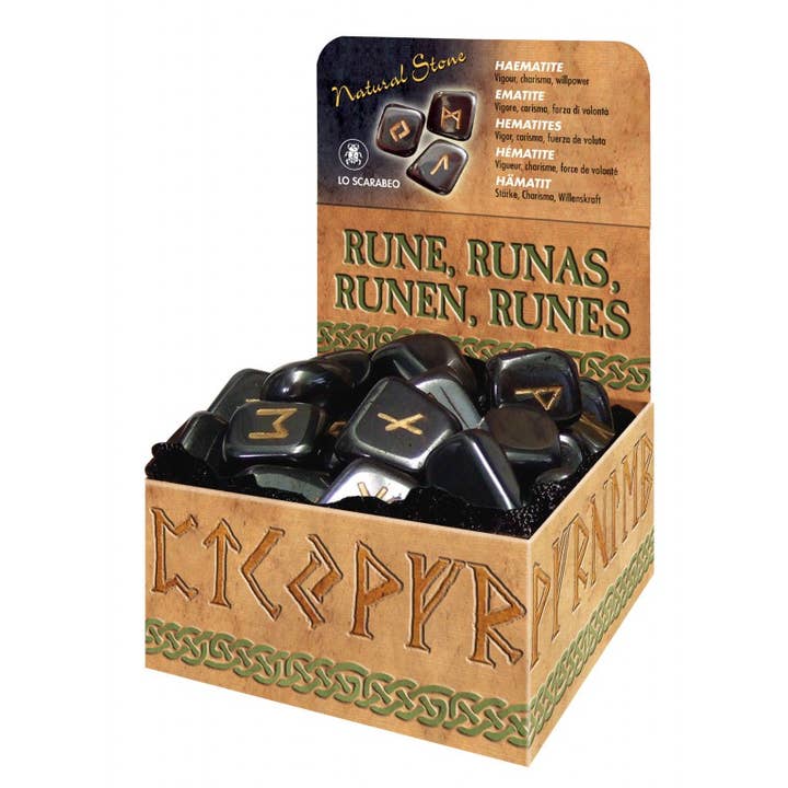 Cardshouse - Wholesale Tarot Cards - Hematite Runes Lo Scarabeo