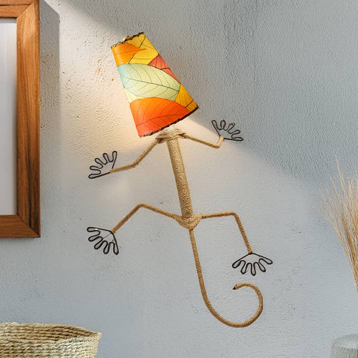 Gecko Væglampe Skærm Multi Farve, Skærm Ægte Blade for engroshandel hos Eangee Home Design