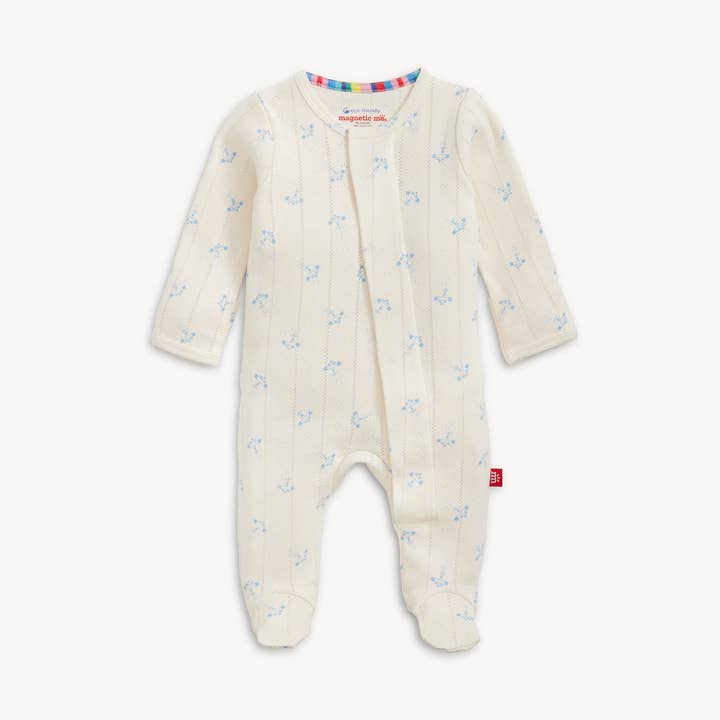 Pointelle-rompertje met vliegtuigjes en magnetische sluiting voor wholesale door Magnetic Me