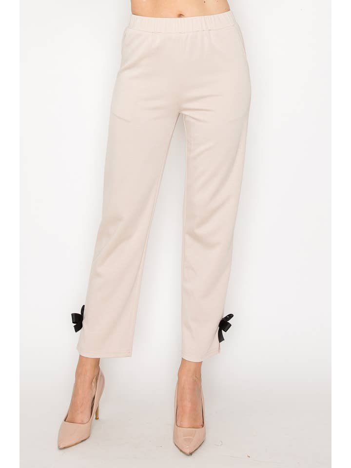 Joh Apparel - Wholesale Pants - Women's - Jelina Knit Pant with Ribbons
