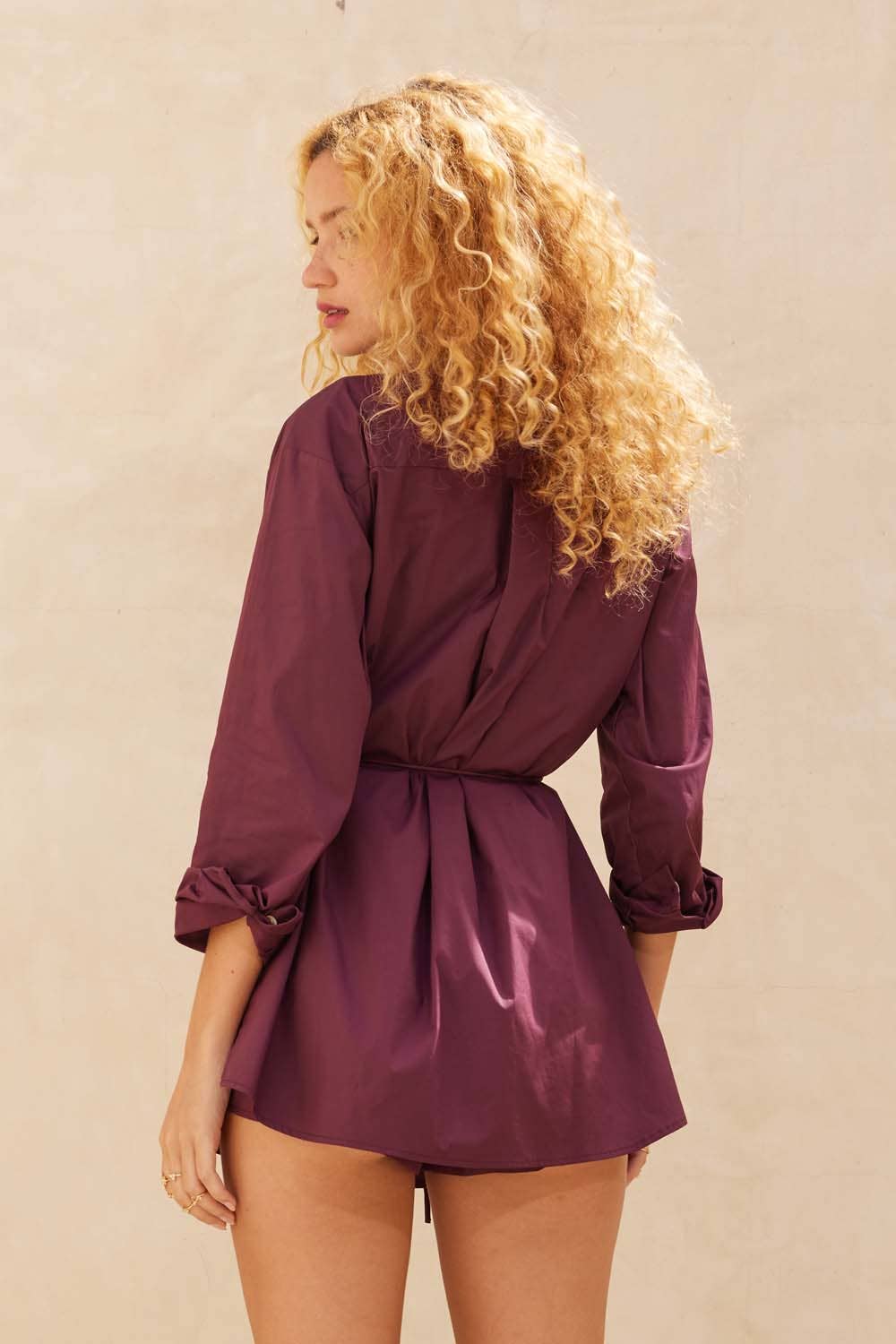 Promesa USA - Wholesale Romper - Women's - Solid Collar-Neck Layered Yoke-Back Romper5