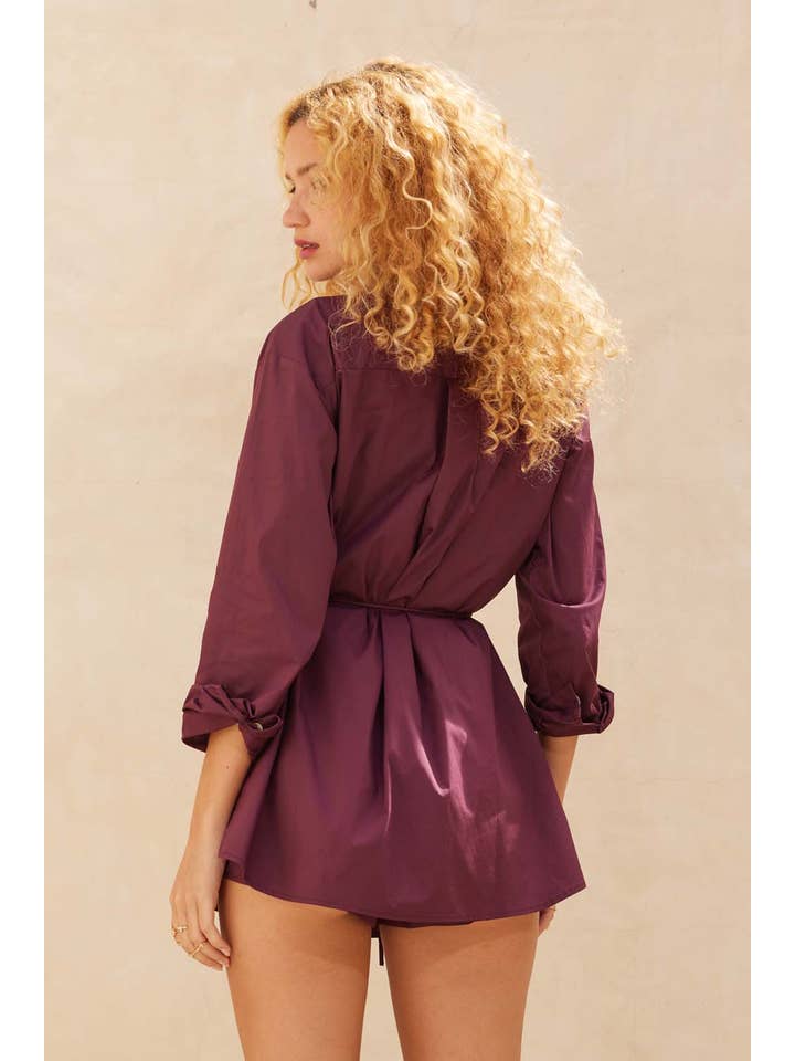 Promesa USA - Wholesale Romper - Women's - Solid Collar-Neck Layered Yoke-Back Romper5