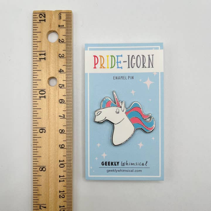 Geekly Whimsical - Wholesale Lapel Pin/Button - Pride-icorns! Pride Unicorn Enamel Pin - Transgender4