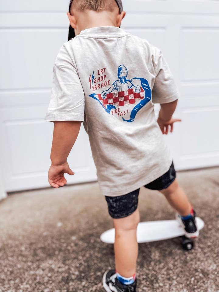 Little Rad Things - Wholesale Screen Printed T-Shirt - Kids - Boys Clothes Red, White and Boom Tee