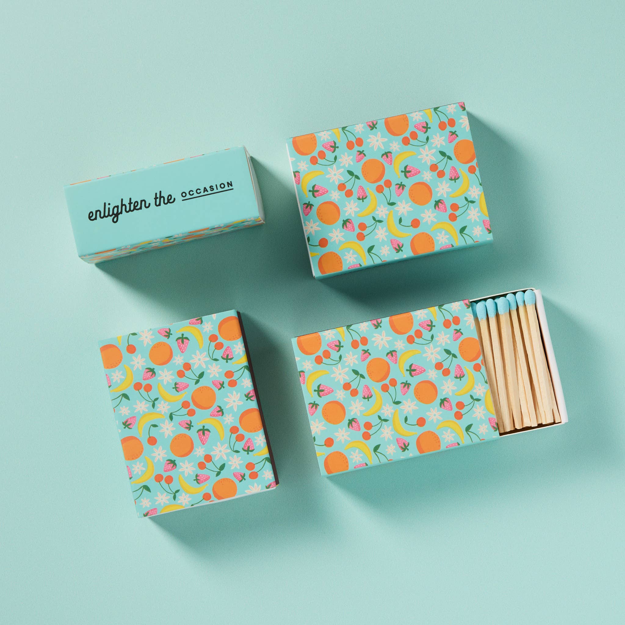 Enlighten the Occasion - Wholesale Matches - Fruit Salad Matchbox with Colorful Matchsticks