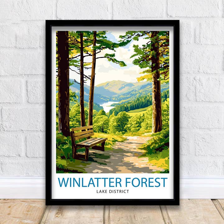 Whinlatter Forest Travel Poster for wholesale by InkNPrintz