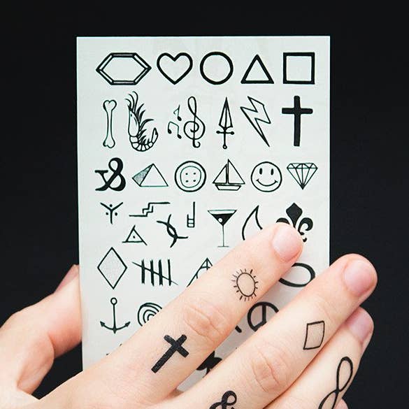 Tattoonie - Wholesale Tijdelijke tattoo - BASICS Tattoo (verpakking van 2 stuks)0