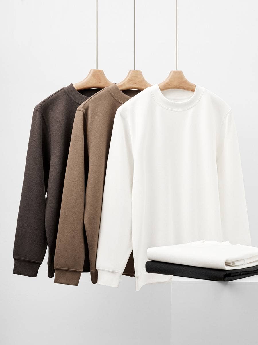 Rosa Clothing - Wholesale T-Shirt - Women's - Basic Loose casual crewneck t-shirt long sleeve Sweatshirt8