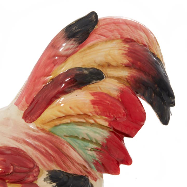 Import Corner – wholesale Sculpture – A-40775: CERAMIC ROOSTER 15"W, 9"H7