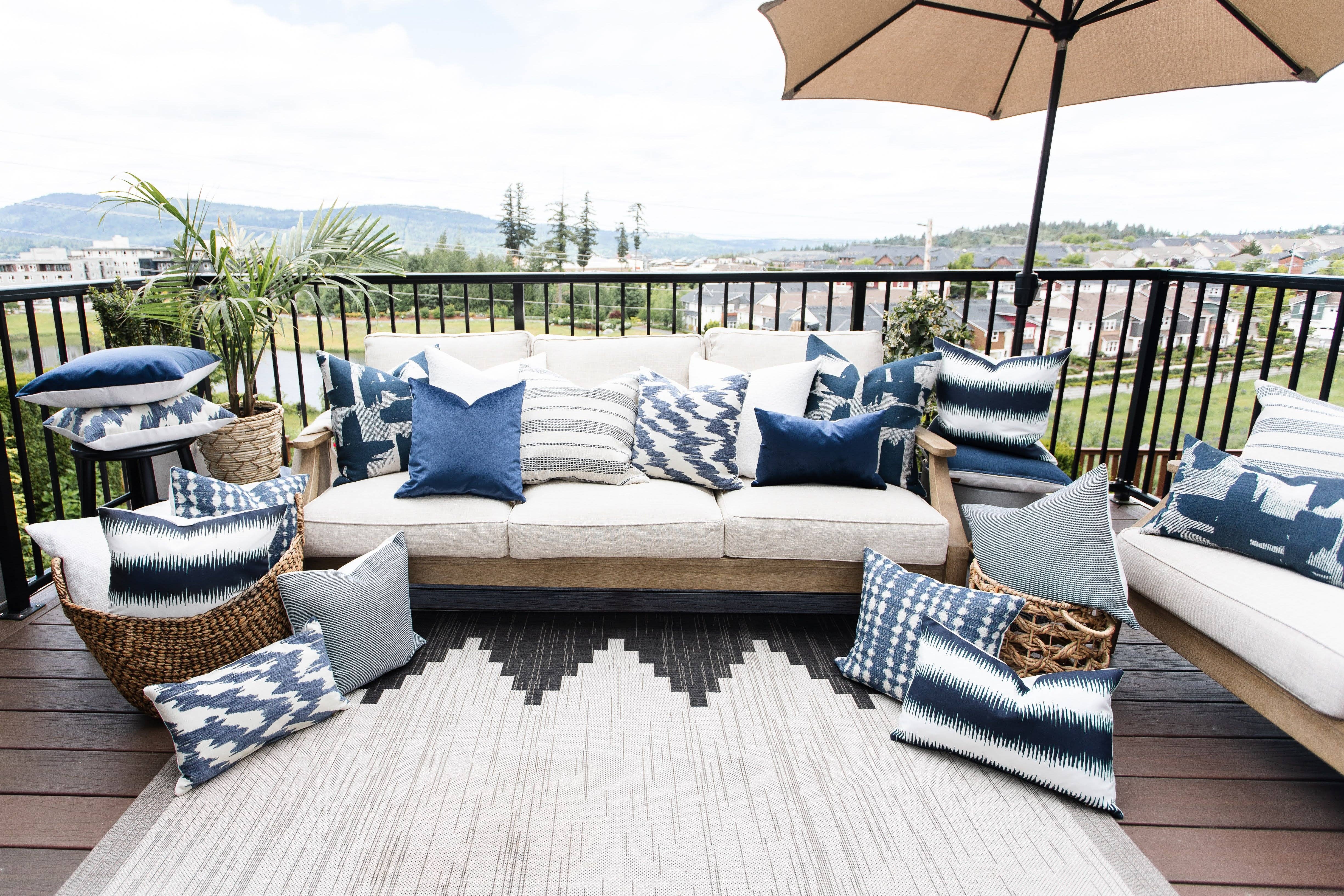 Linen & Ivory - Wholesale Throw Pillow Cover - MIDNIGHT || Navy/ Indigo Velvet Indoor/Outdoor Pillow Cover6