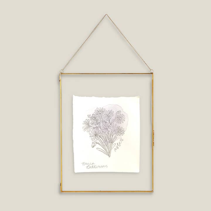 Flower Setembro Nascimento - Aster Mini Desenho Original por atacado de Erica Catherine Illustration