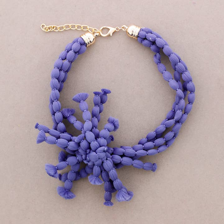 Sonata – Joias personalizáveis por atacado – Colar de bolas de lã de flor3