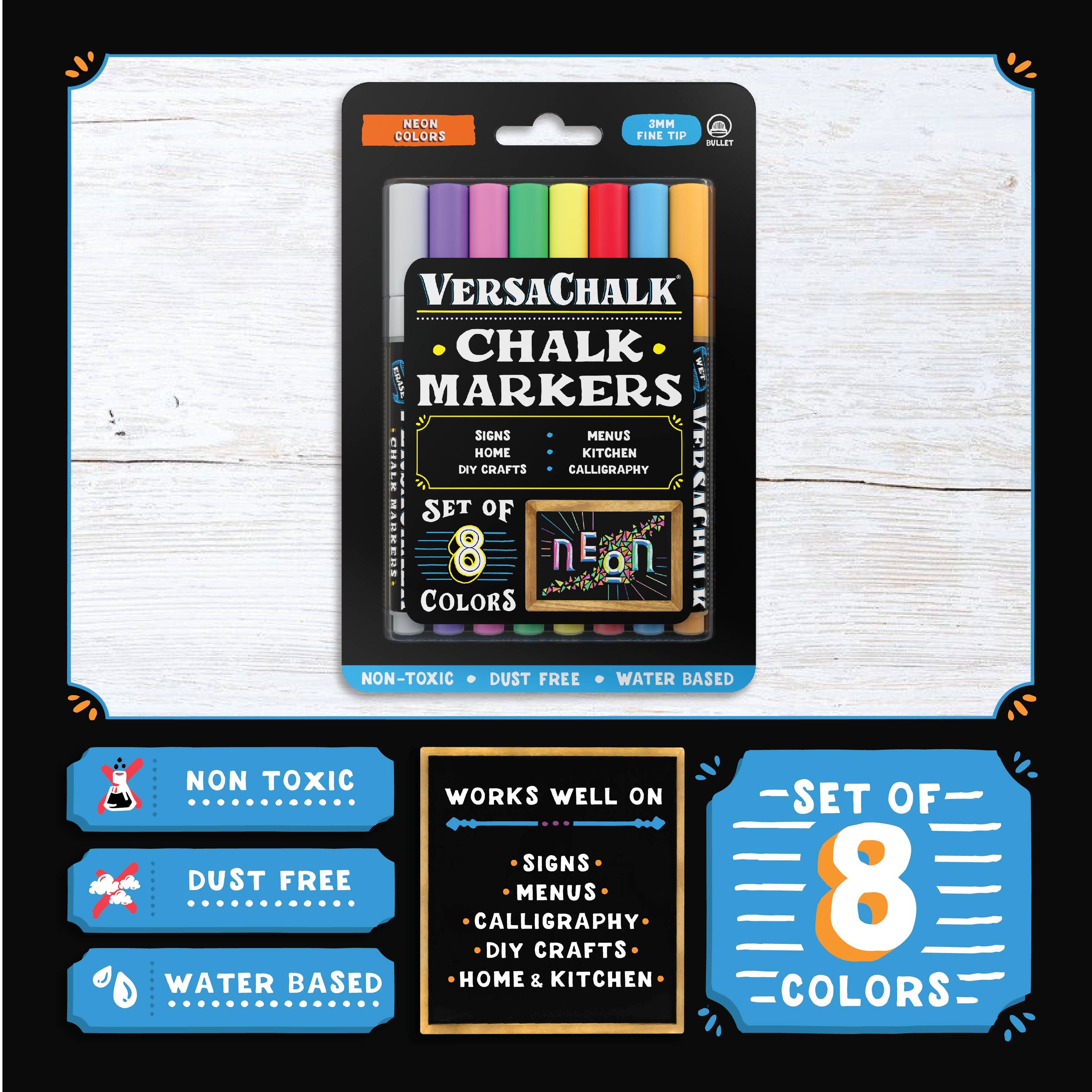 VersaChalk - Wholesale Marker - Neon Liquid Chalk Markers4