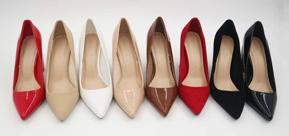 Mars Sky Shoes Wholesale - Wholesale High Heels - Women's - Bamboo BELLFLOWER-70 Women Chunky Heel Pointed Toe Pumps-12 Pairs Pack-16.75/Pair5