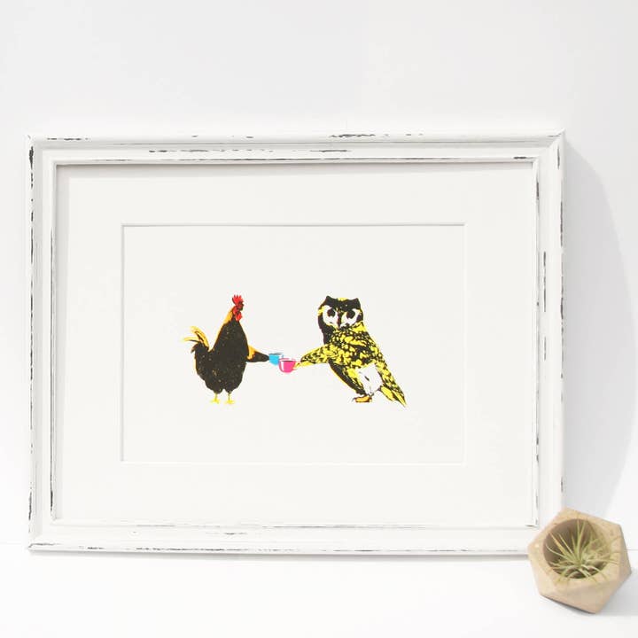 Dag & Natt' Original silketryk for engroshandel hos Katie Edwards Illustration