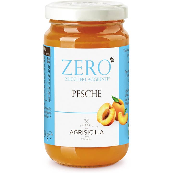 Agrisicilia S.p.A. - Vendita all'ingrosso Confettura - Agrisicilia zero% zuccheri aggiunti pesche 240g