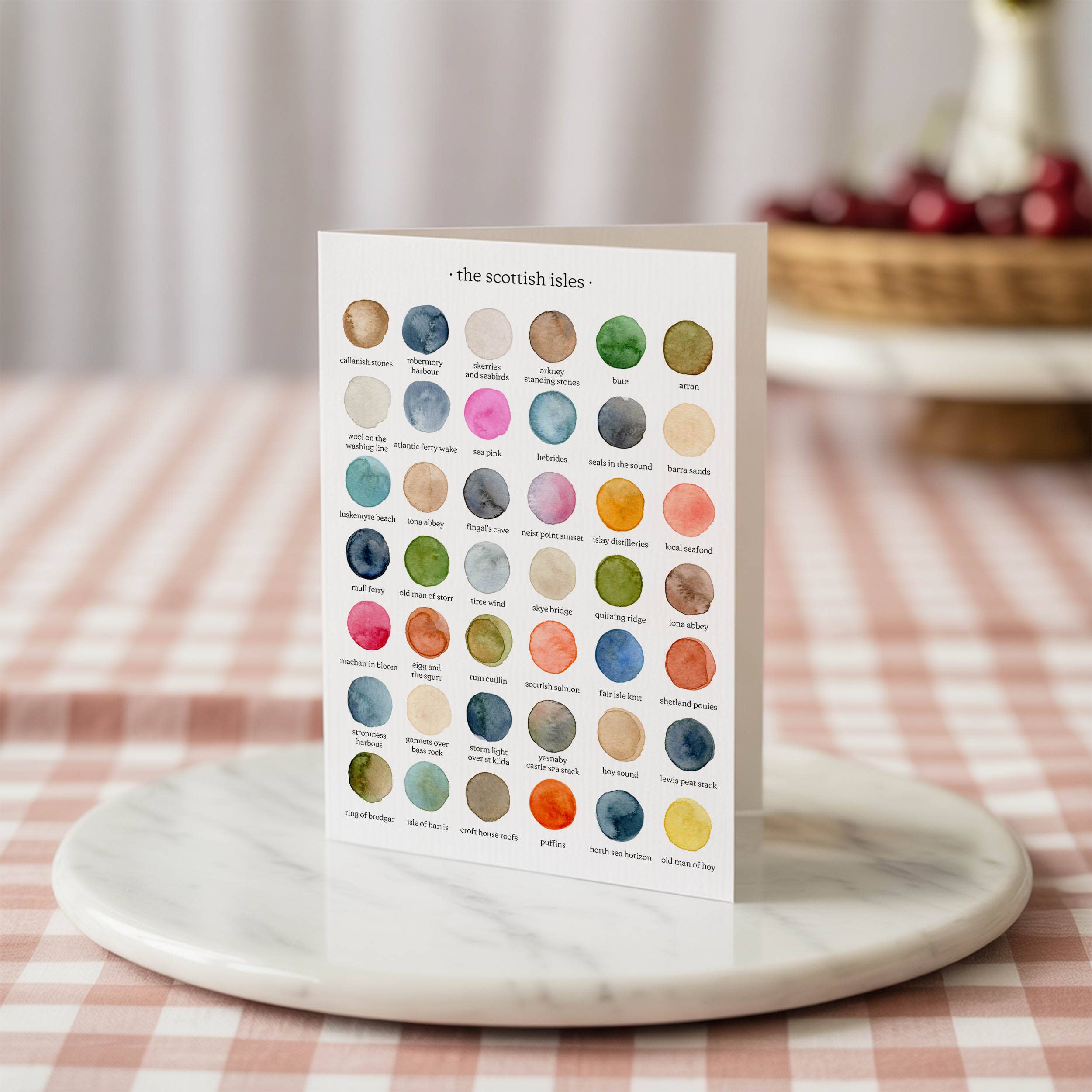 By Tilly – Cartão de saudação diária por atacado – O Cartão de Cumprimentos As Cores das Ilhas Escocesas1