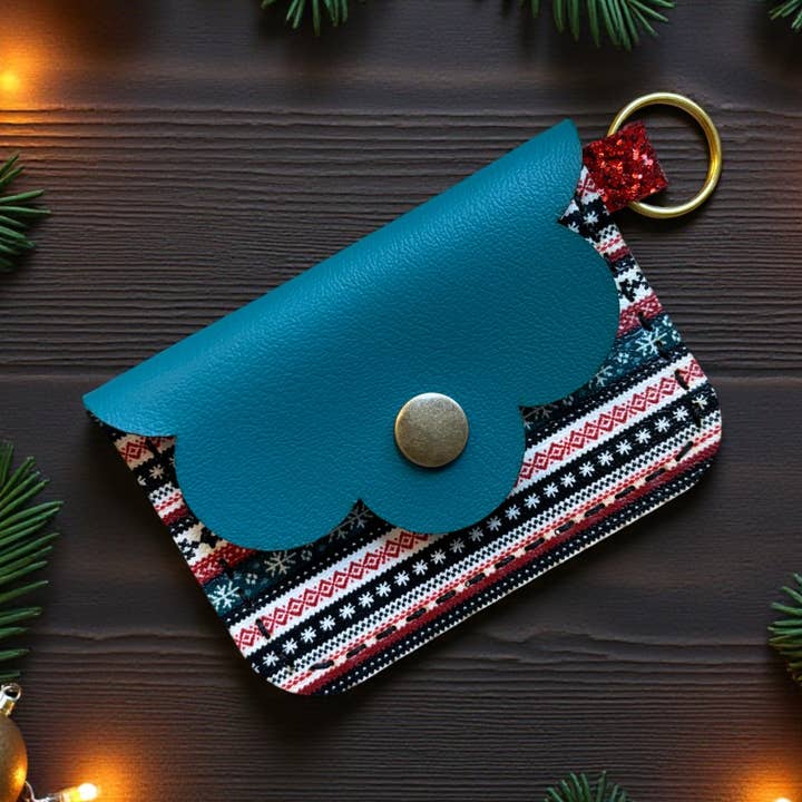 Scallop Charm Pouch - Nordic Noel for wholesale by Lizabell Studio