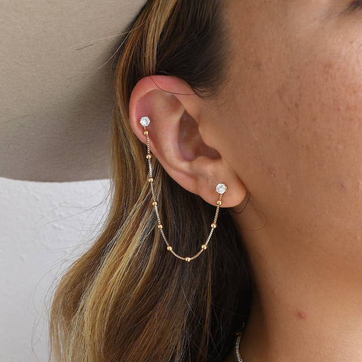 Double Helix Chain Earring for wholesale by The Views & Co