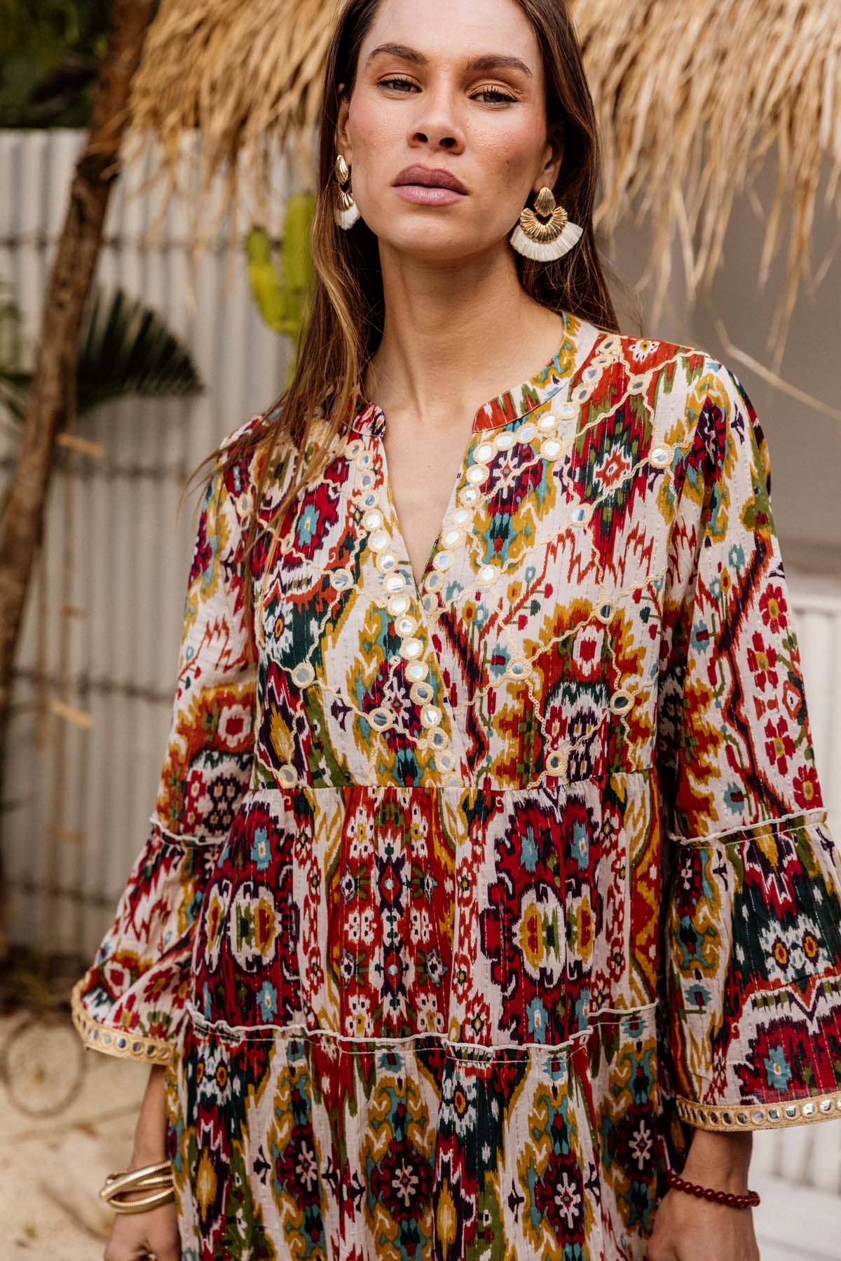 I AM PYLGRYM - Wholesale Jurk - Dames - Miska Jurk - Moon Beam Ikat6