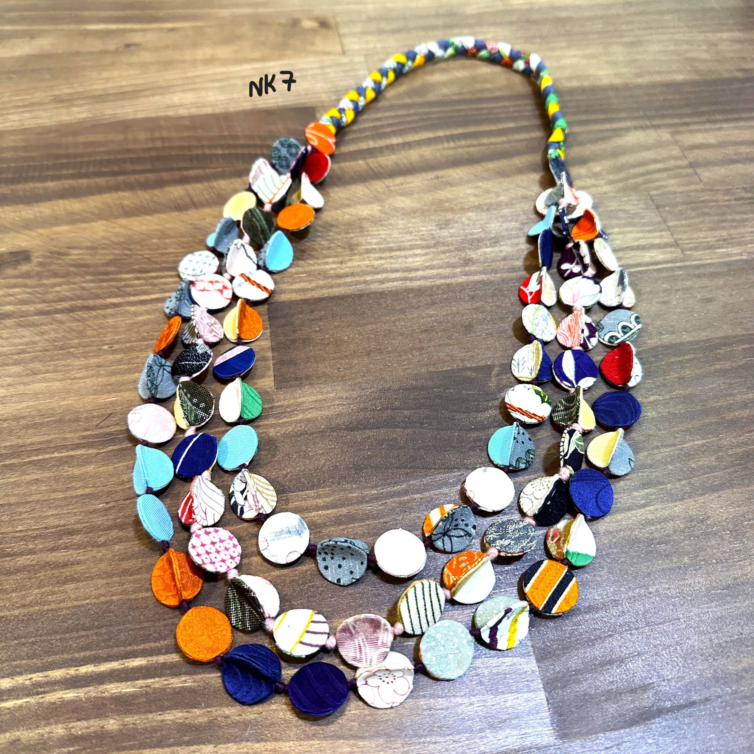 Sophie Silks - Vente Colliers plastrons - Collier kimono en corde à trois brins7