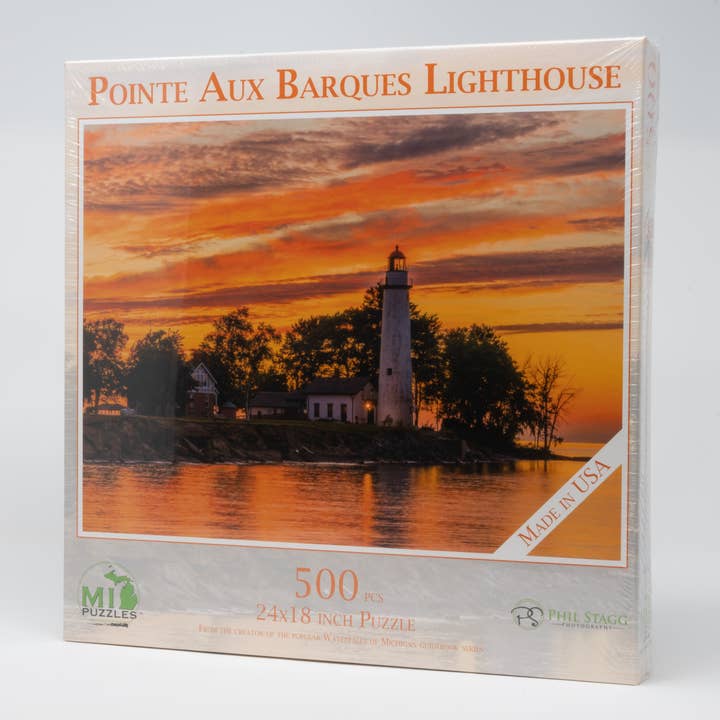 Phil Stagg Photography - Wholesale Puzzle - Adult - Point Aux Barques Lighthouse - 500 Piece Puzzle1