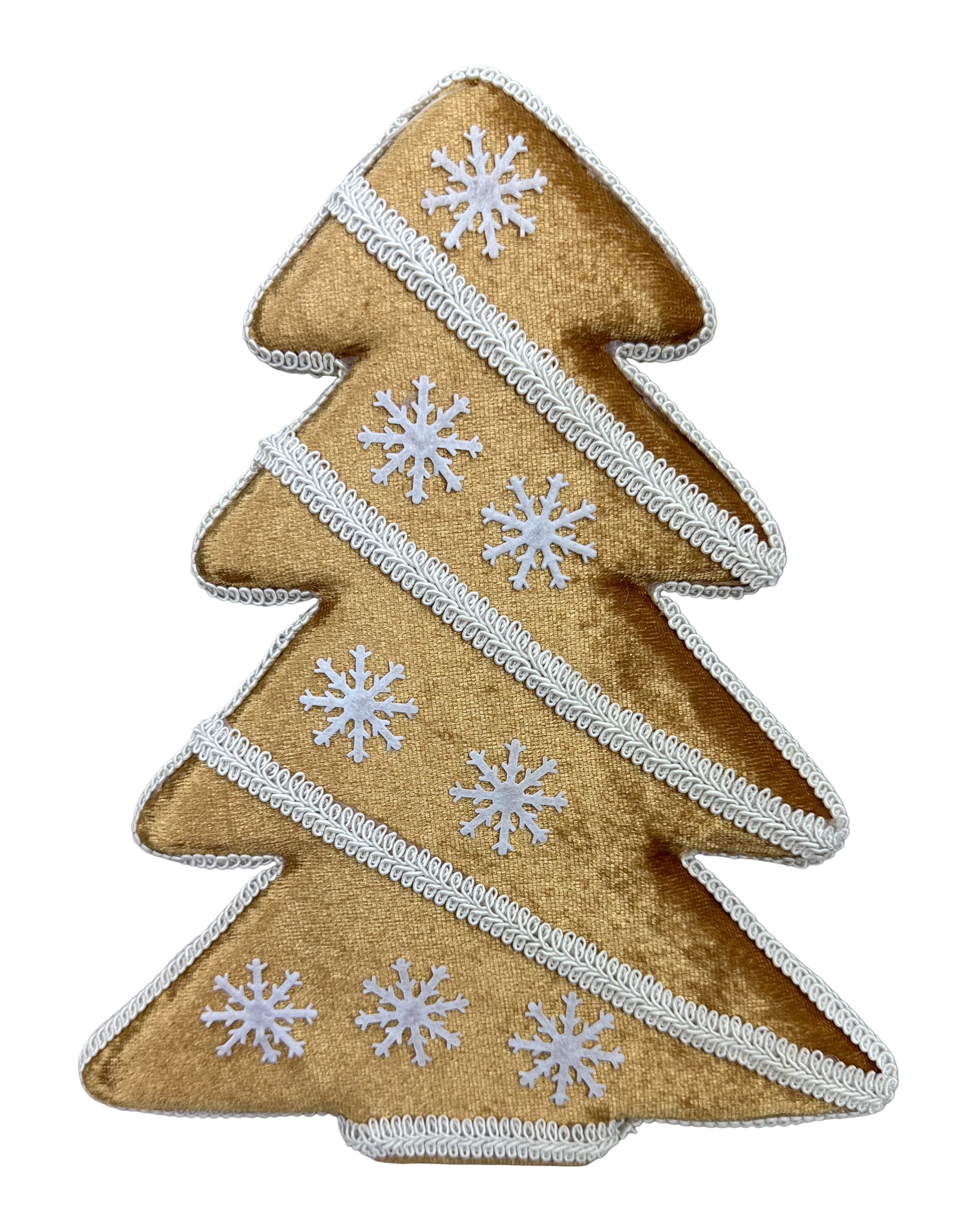 General Wholesale Inc - Wholesale Christmas Decoration - Orn Gingerbread Tree H9.5xW8xD1-Brown/White-86341BNWT-86341BNWT0