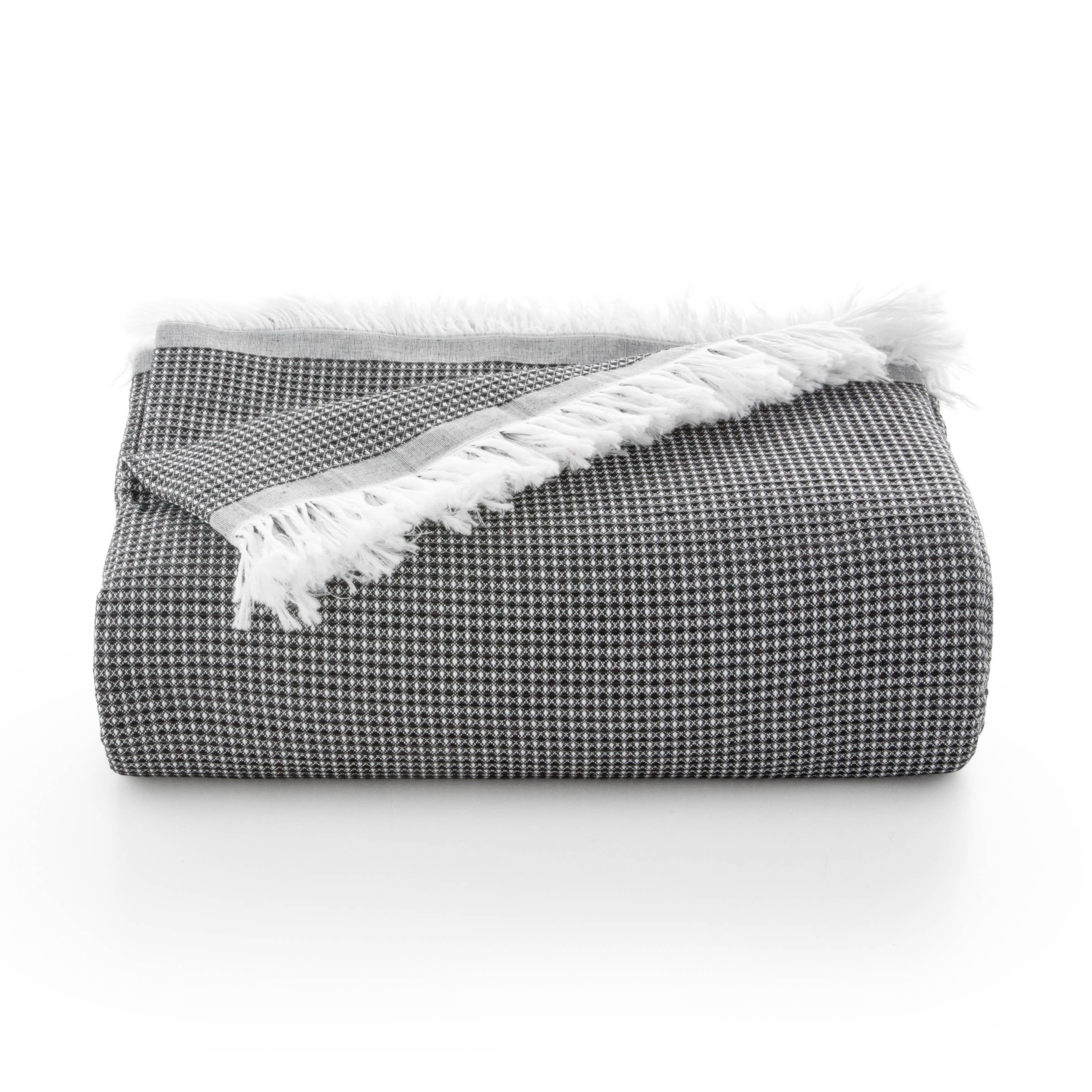 GAMUSI - Wholesale Throw blanket - Plaid Multi-Purpose Cotton Bedspread Honeycomb GALA6