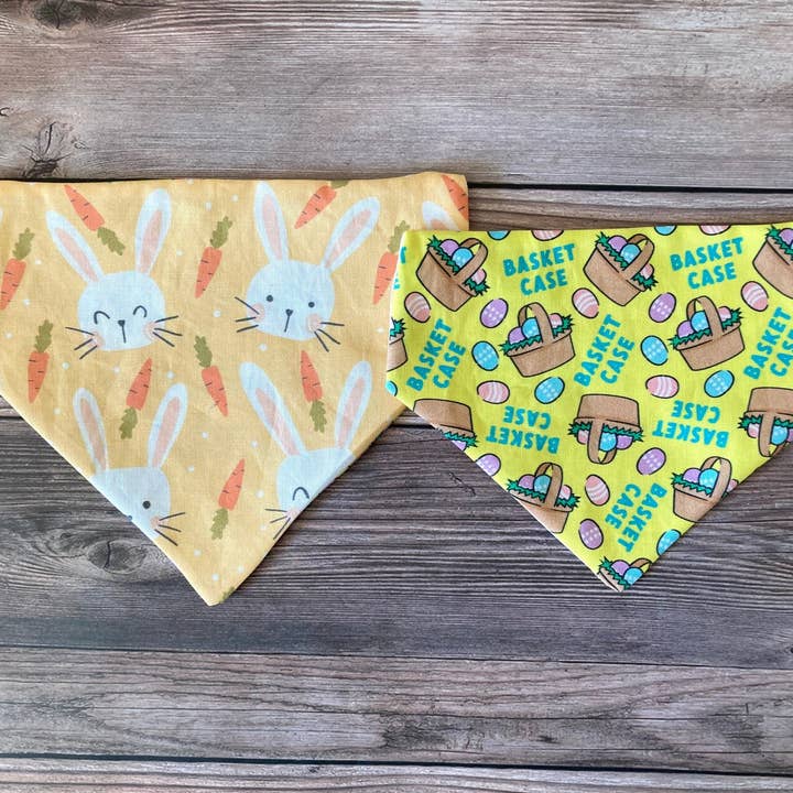 Basket Case - Bandana pour animaux | À enfiler sur le collier | Pâques pour la vente par Jean Claude Van Waffles