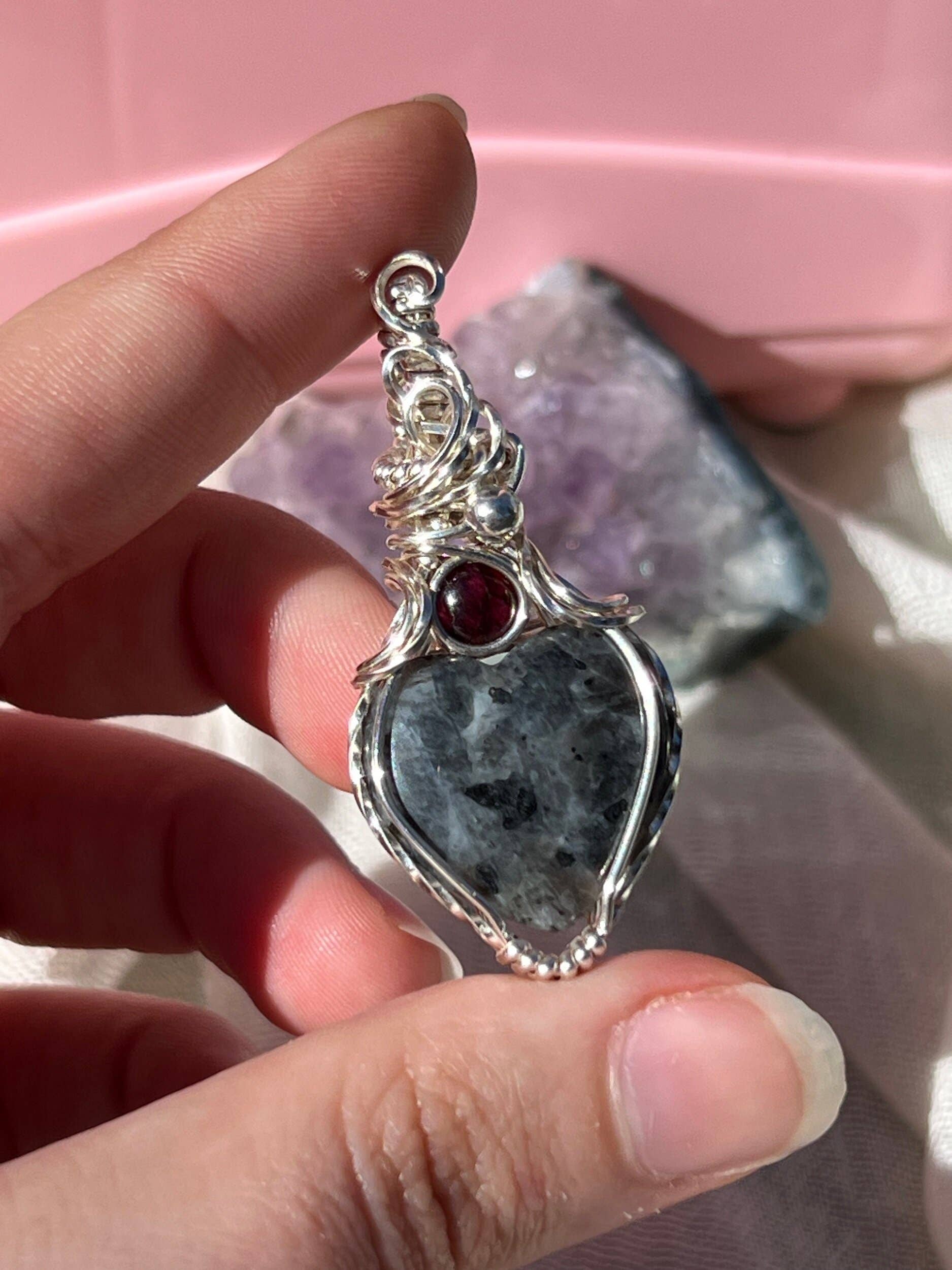 Sunday's Jewels - Wholesale Individual Charm/Pendant - Stone Doublet Framed Pendant - Wire and Gemstone Jewelry4