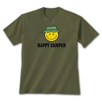 Military Green Happy Camper - T-Shirt for wholesale on Faire