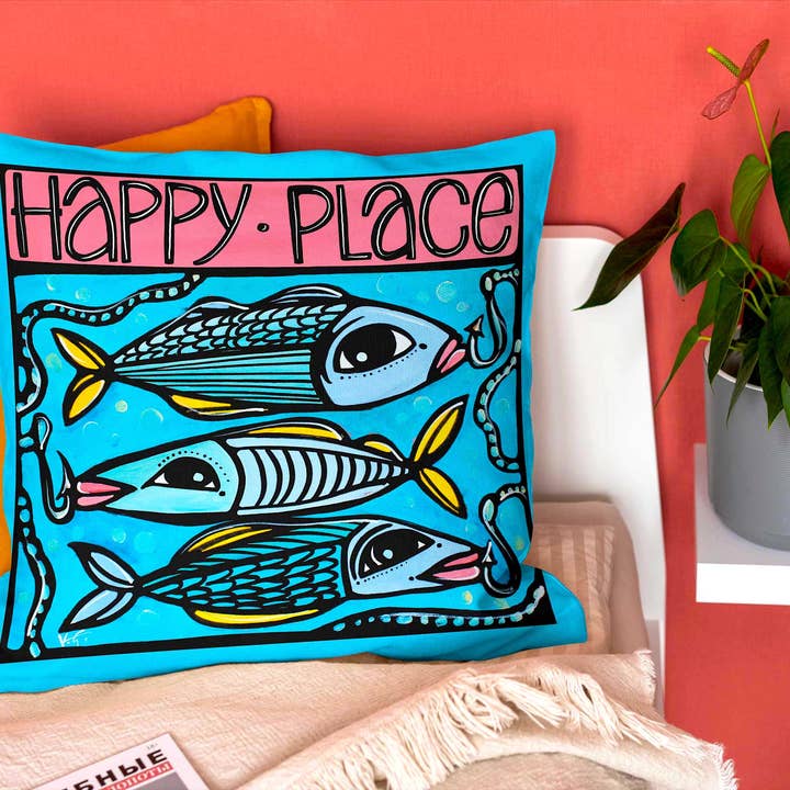 Almohada decorativa al aire libre interior de los peces, almohada colorida para venta al por mayor de Atelier Vero Wholesale