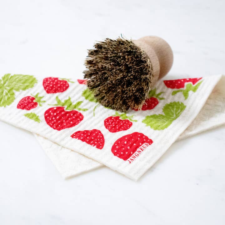 Swedish Dishcloth - Strawberries - Red for wholesale on Faire1