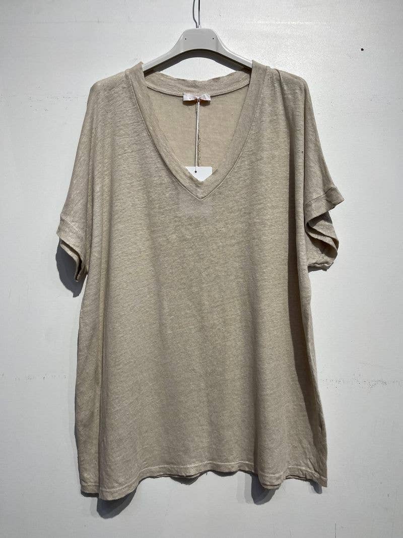 NOELINE - Wholesale T-Shirt - Women's - 12599 linen top1
