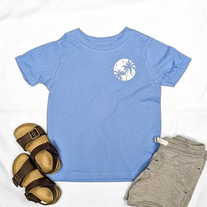 Toddler Boys Palm Tree Graphic T-Shirt, Summer Tee For Kids for wholesale by Scripted Pearl