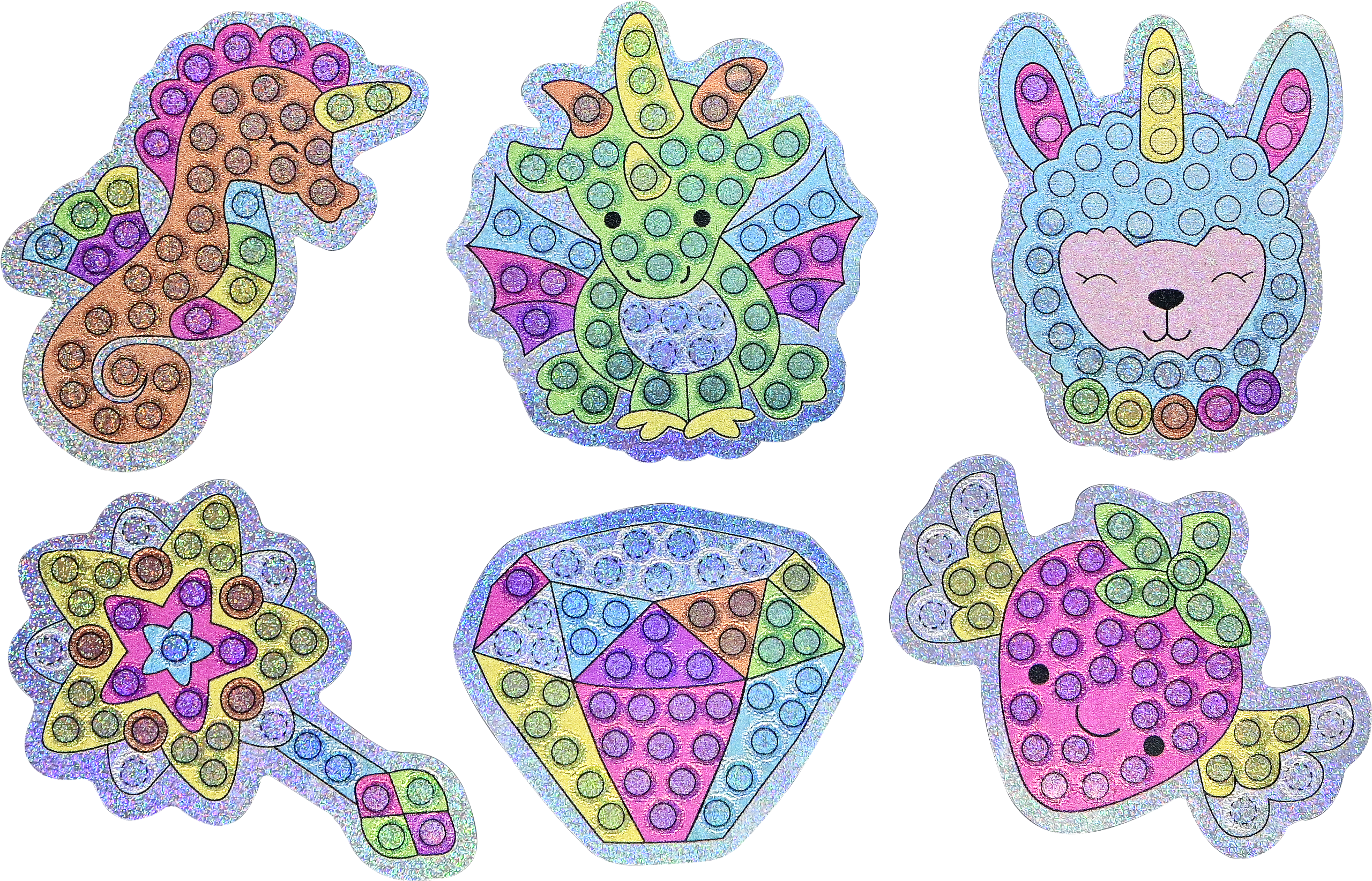 Peter Pauper Press - Wholesale DIY Craft Kit - Kids - Big Gem Painting Sticker Kit2